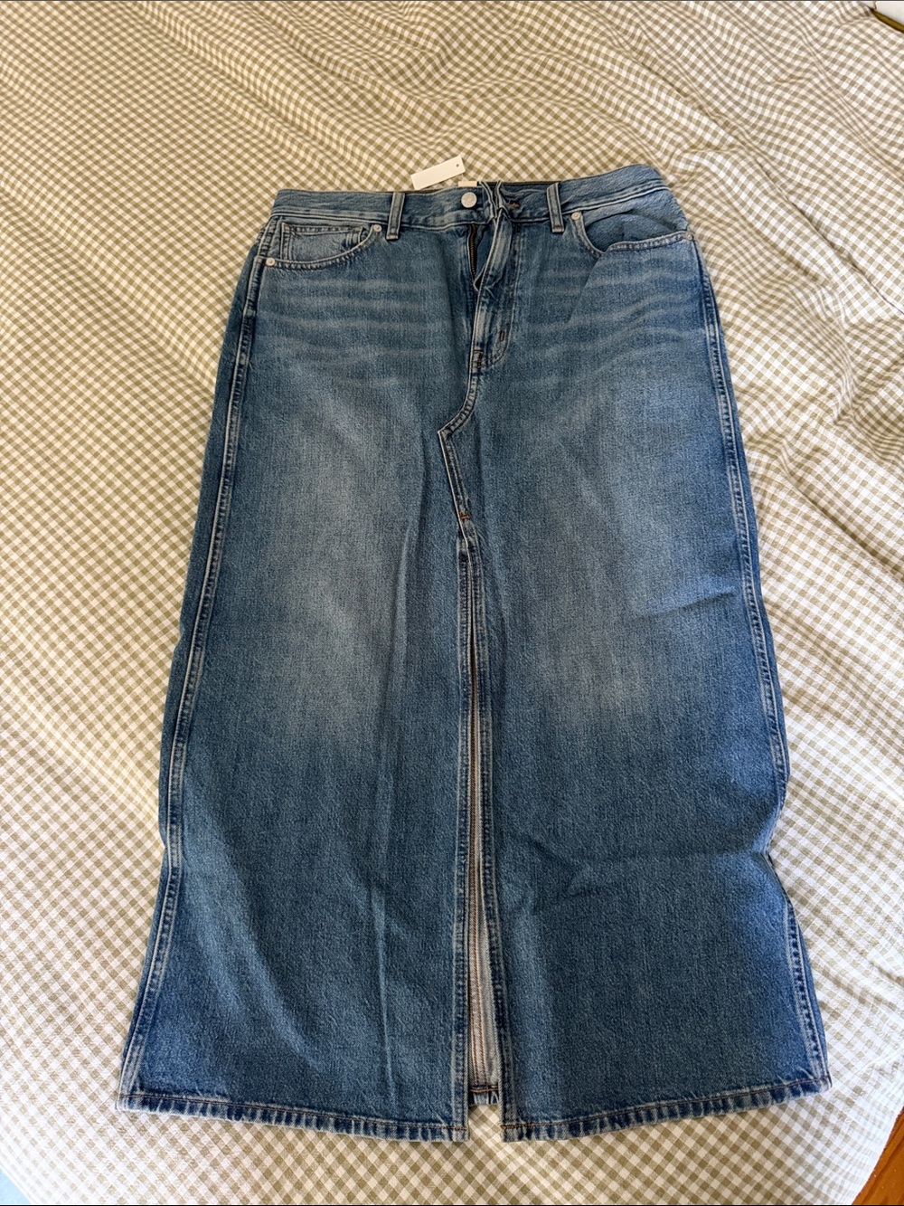 Madewell Denim Midi Skirt size 30